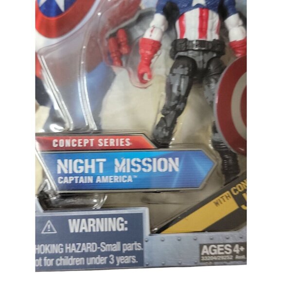Captain America Action Figure Night Mission Concept Series 4.5" w/Jet Pack - Picture 2 of 6